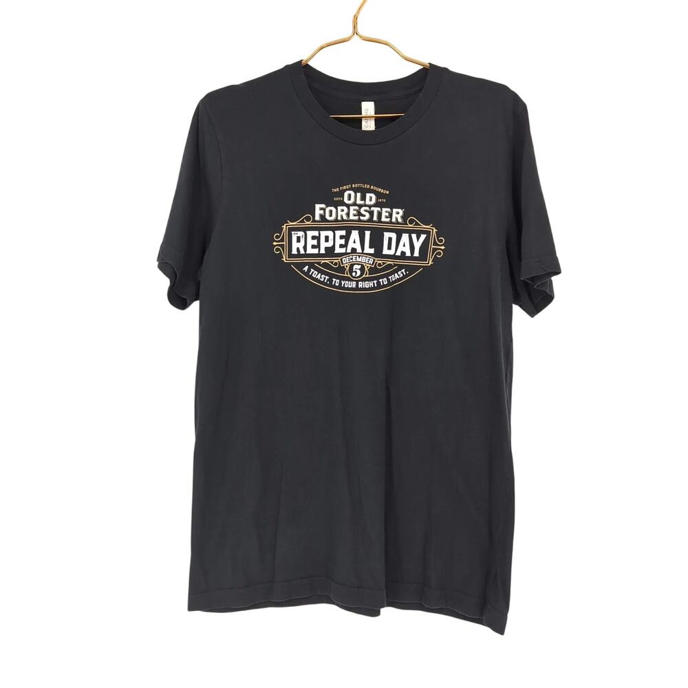 Old Forester Black Bella + Canvas Cotton Men's T-shirt / Tee - Size L - GUC